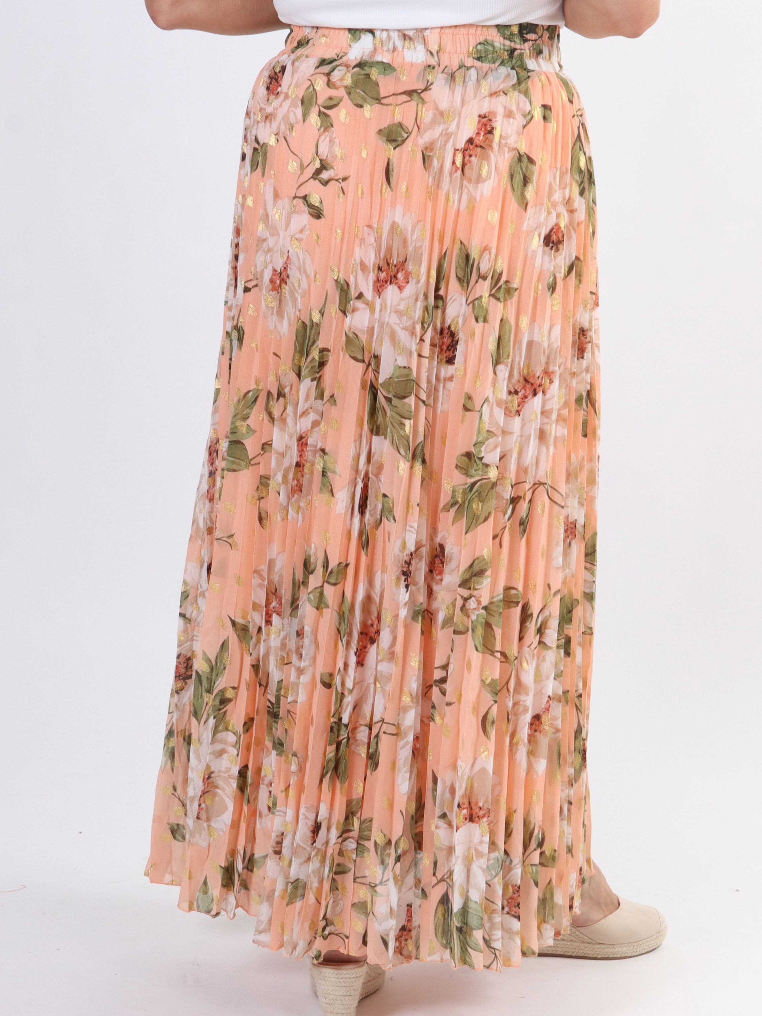 Josefine - Sød plisseret nederdel med blomsterprint